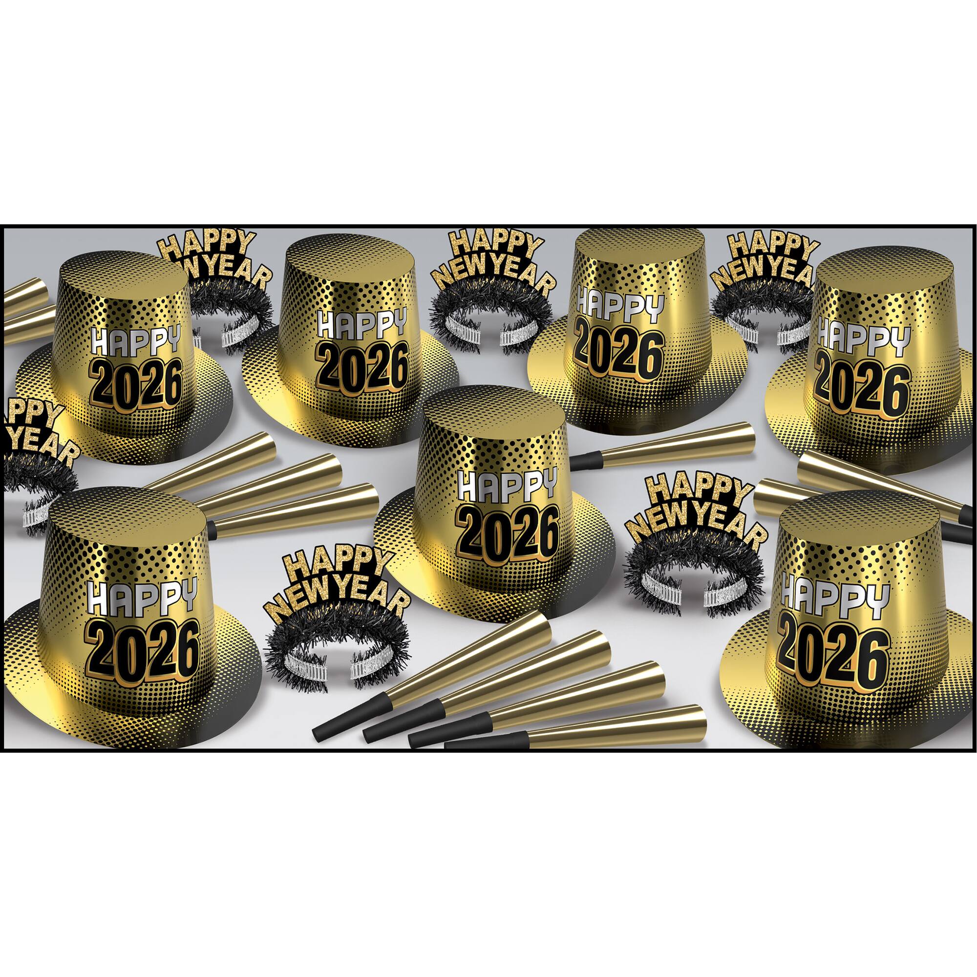 Beistle Gold New Year 2026 Accessory Kit